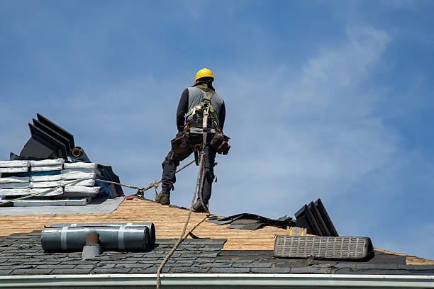 Professional Gutter Installation technician working in Pompeys Pillar, MT